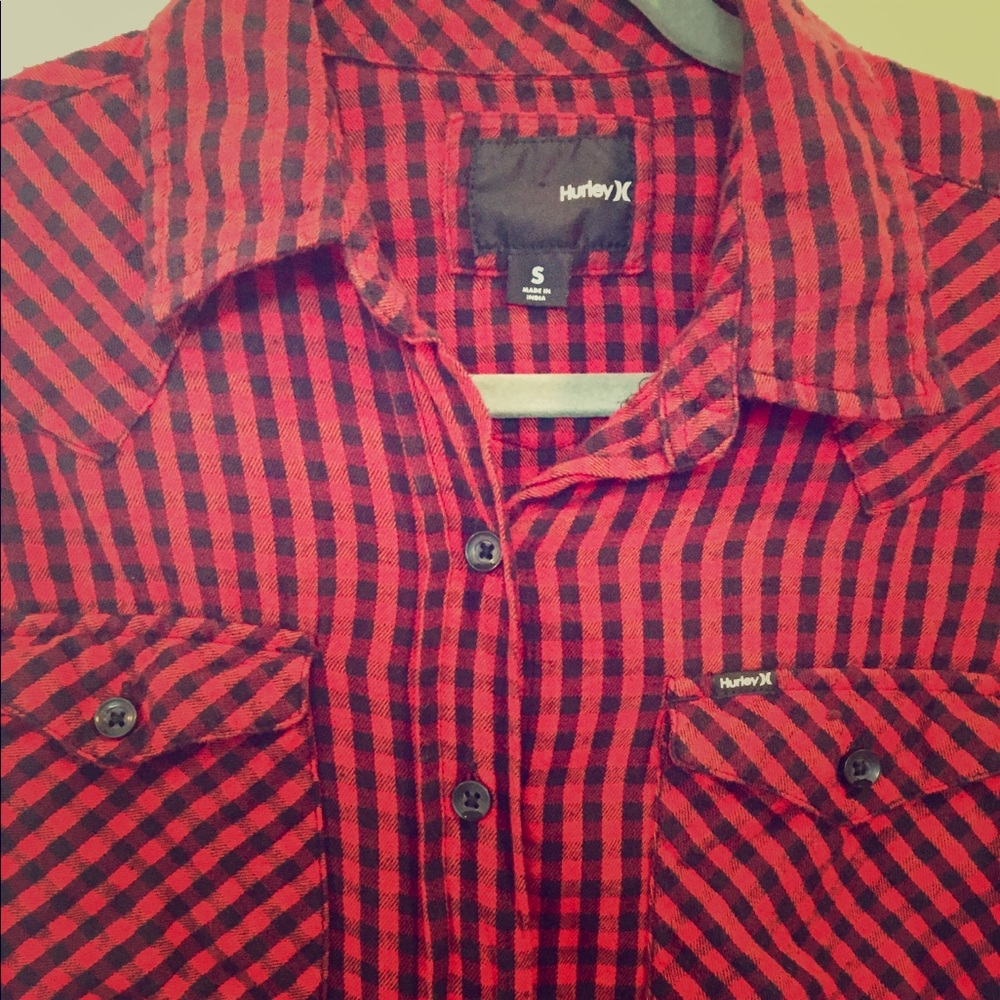🏕 Hurley Flannel buttondown, size Small